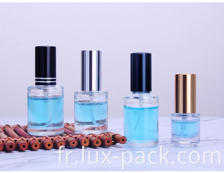 Parfum Verre Bouteille Luxury avec parfum Verre de bouteille de pulvérisation, bouteilles de pulvérisation pour parfum